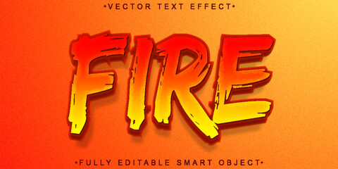 Poster - Fire Vector Fully Editable Smart Object Text Effect