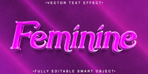 Poster - Soft Purple Female Feminine Vector Fully Editable Smart Object Text Effect