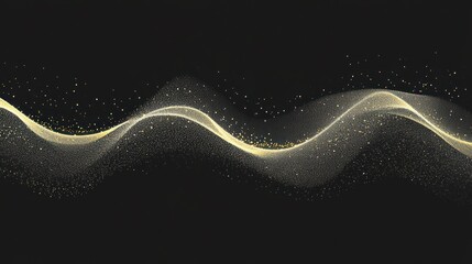 Poster - The artwork shows a golden wave with sparkling particles on a dark backdrop, creating an elegant visual effect