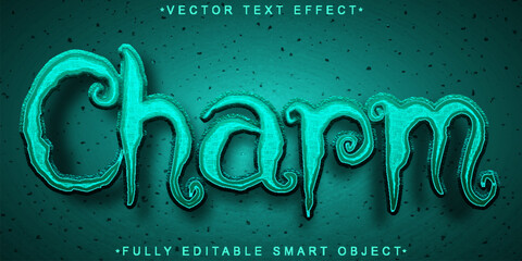 Poster - Blue Glitter Magic Vector Fully Editable Smart Object Text Effect