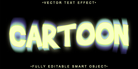 Aufkleber - Cartoon Vector Fully Editable Smart Object Text Effect