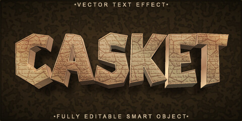 Poster - Casket Vector Fully Editable Smart Object Text Effect
