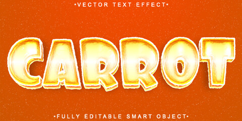Poster - Carrot Orange Vector Fully Editable Smart Object Text Effect