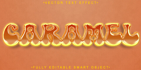Poster - Caramel Vector Fully Editable Smart Object Text Effect