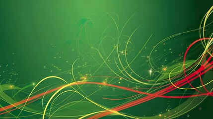 Green_background_Background_vector_Red_christmas