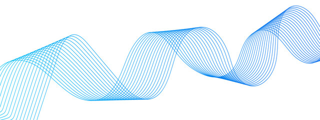 Poster - Abstract colorful glowing frequency sound wave technology curve lines. Curved wavy line, smooth stripes. Blending gradient colors It used for Web, Applications, 