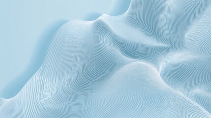 Abstract illustration featuring a soft blue background with a line art design