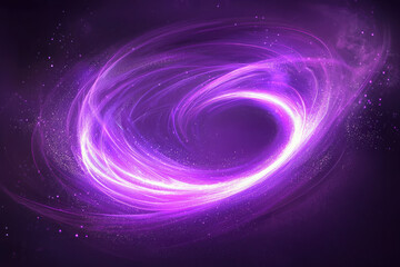 Fototapete - Glowing purple swirl of bright lines. Abstract light effect for game design and illustration.