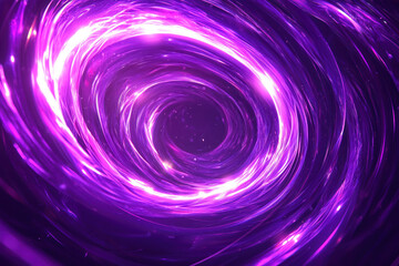 Fototapete - Glowing purple swirl of bright lines. Abstract light effect for game design and illustration.