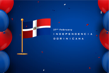 Wall Mural - Gradient background for dominican republic independence day celebration