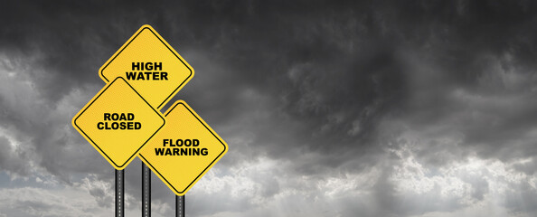 flood area sign on white background