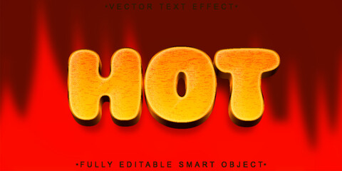 Poster - cartoon hot vector fully editable smart object text effect