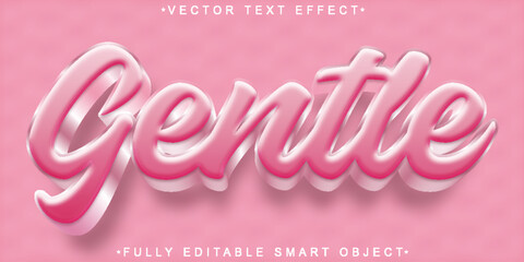 Poster - Pink Gentle Soft Vector Fully Editable Smart Object Text Effect