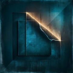 Poster - Dark blue background with abstract highlight corner and vintage grunge background texture