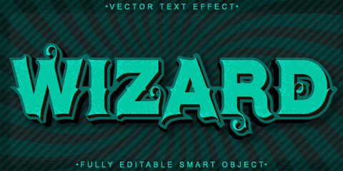 Poster -  Wizard Vector Fully Editable Smart Object Text Effect