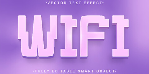 Aufkleber -  Purple Wifi Vector Fully Editable Smart Object Text Effect