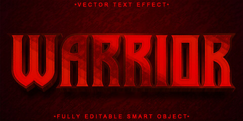 Poster -  Warrior Vector Fully Editable Smart Object Text Effect