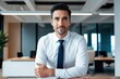 © Michael - Optimistic 45-Year-Old Entrepreneur Overlooking Future in Modern Office Setting