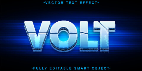 Poster - Volt Vector Fully Editable Smart Object Text Effect