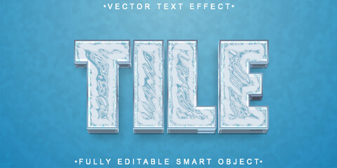 Poster - Tile Ceramic  Vector Fully Editable Smart Object Text Effect