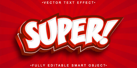 Poster - Cartoon  Super Vector Fully Editable Smart Object Text Effect