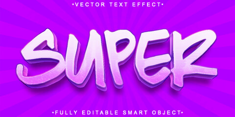 Poster - Cartoon  Super Vector Fully Editable Smart Object Text Effect