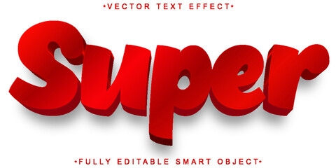 Poster - Cartoon  Super Vector Fully Editable Smart Object Text Effect