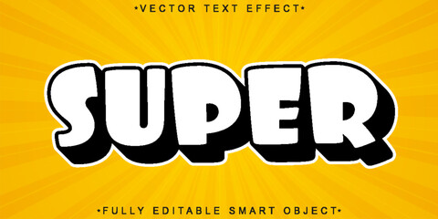 Poster - Cartoon  Super Vector Fully Editable Smart Object Text Effect