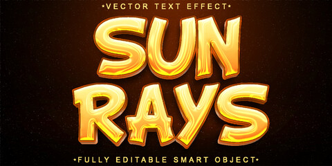 Poster - Sun Rays  Vector Fully Editable Smart Object Text Effect