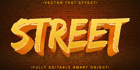 Poster -  Graffiti Street Artist Vector Fully Editable Smart Object Text Effect