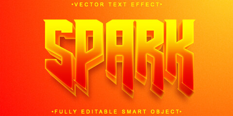 Poster - Orange Spark Vector Fully Editable Smart Object Text Effect