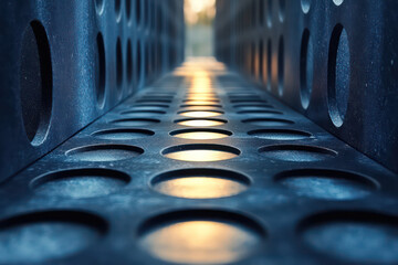 Fototapete - Abstract blue technology background concept 