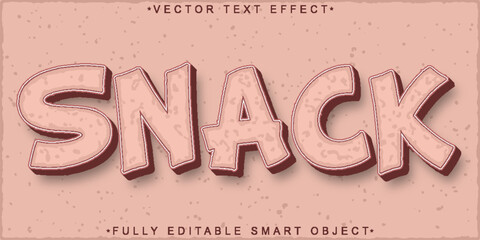 Poster - Snack Vector Fully Editable Smart Object Text Effect