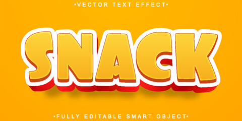 Poster - Snack Vector Fully Editable Smart Object Text Effect