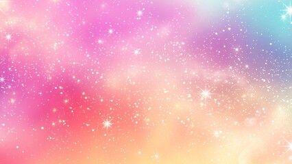 Wall Mural - cute starry colourful sky background