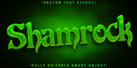 Poster - Green Shamrock Vector Fully Editable Smart Object Text Effect