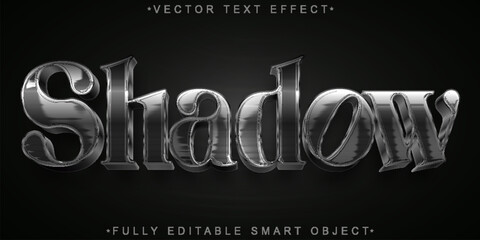Poster - Gray Stamp Shadow Clean Vector Fully Editable Smart Object Text Effect