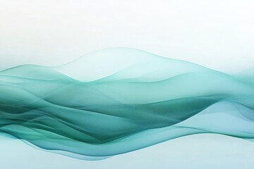 Wall Mural - abstract blue and green wavy background design with calm mood.