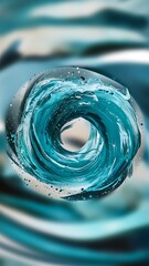 Poster - Blurred blue abstract background. Abstract teal background. Blurred turquoise water backdrop. illustration for your graphic design, banner, summer or aqua poster