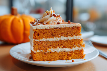 Pumpkin cake. Pumpkin dessert.