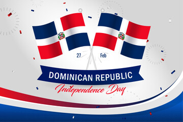 Wall Mural - Gradient background for dominican republic independence day celebration