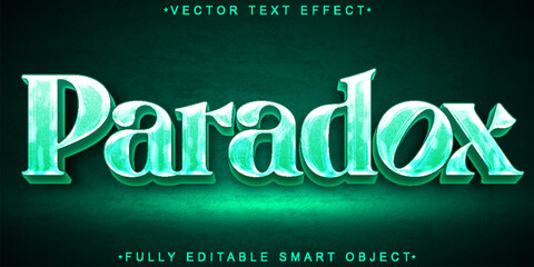 Poster -  Blue Paradox Vector Fully Editable Smart Object Text Effect