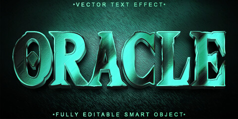 Poster -  Oracle Blue Vector Fully Editable Smart Object Text Effect