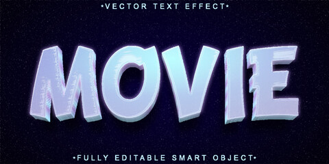 Aufkleber - Dark  Movies Vector Fully Editable Smart Object Text Effect