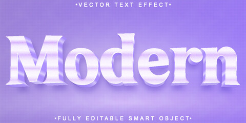 Poster - Shiny Soft Purple Modern Design Vector Fully Editable Smart Object Text Effect