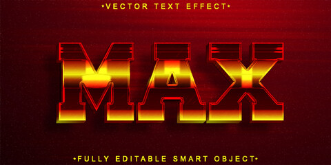Poster - Red Dark Max Heroes Vector Fully Editable Smart Object Text Effect