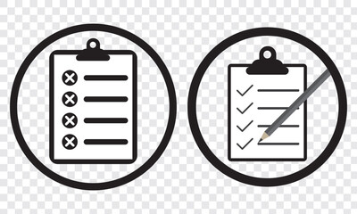 Poster - Checklist clipboard icon. Outline checklist clipboard vector icon for web design isolated on white background. EPS 10. 