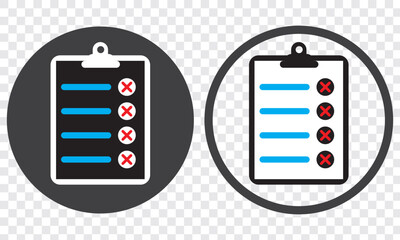 Poster - Checklist clipboard icon. Outline checklist clipboard vector icon for web design isolated on white background. EPS 10. 