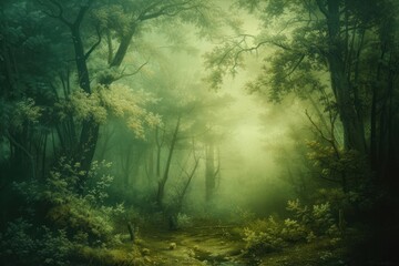 Poster - Forest landscape woodland outdoors.