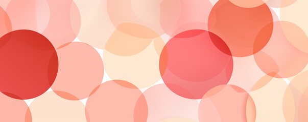 Repeated modern Red soft pastel color vector art circle pattern